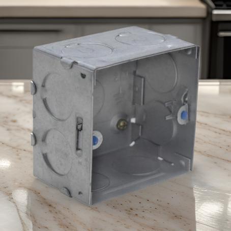 2 Module Concealed GI Sheet Metal Box