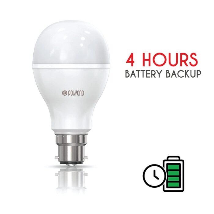 Polycab 9-Watts B22 LED White Emergency Bulb- Cool Daylight - Image 2