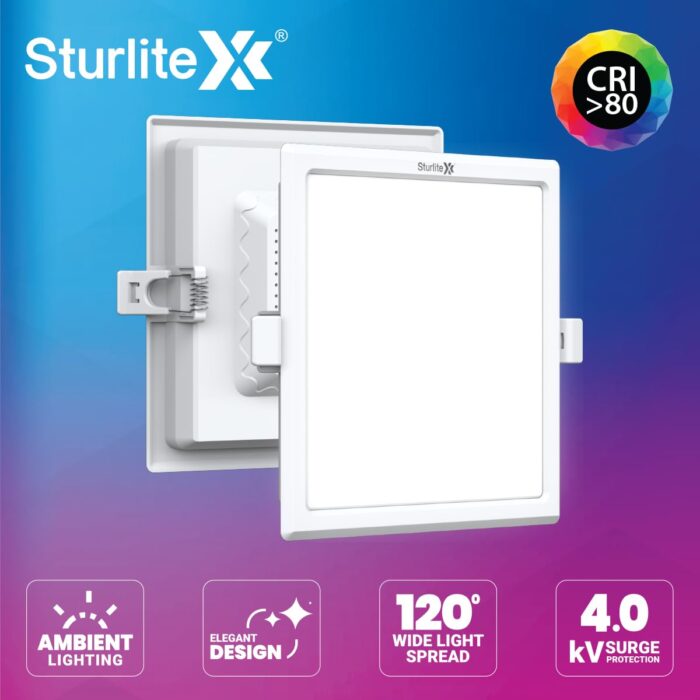 Sturlite Dex 15W (3 in1) Square/ Round LED Downlight - Image 6