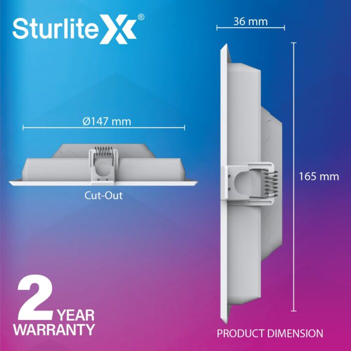 Sturlite Dex 15W Square/ Round LED Downlight - Image 4