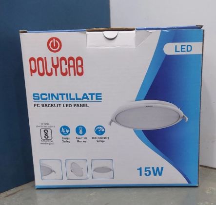 Polycab 15 Watt Panel Light 6500K Round / Square