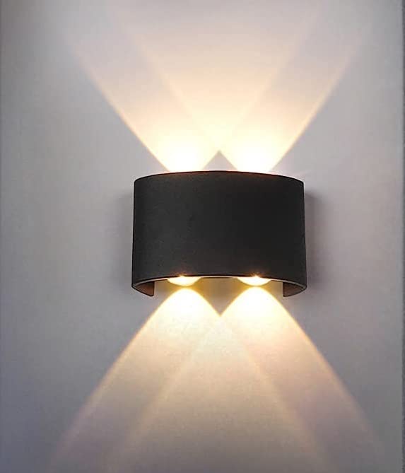 LED Outdoor 4 way Up Down Wall Light – Warm White