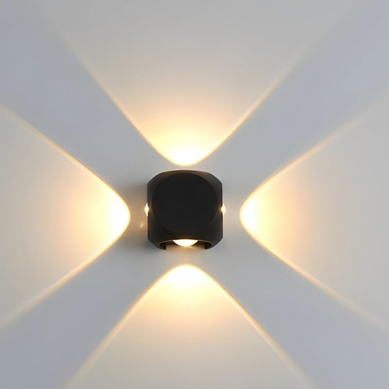 4 Way LED Wall Light – Warm White, Waterproof, Outdoor/Indoor Wall Mount